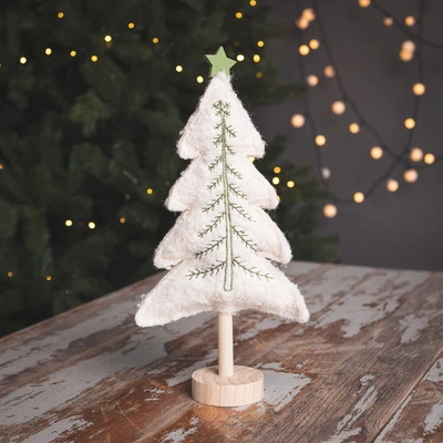 Boucle Tree on Wooden Base