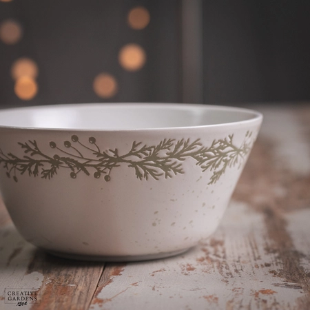 Bowl Stoneware Pattern Print Wreath - image 2