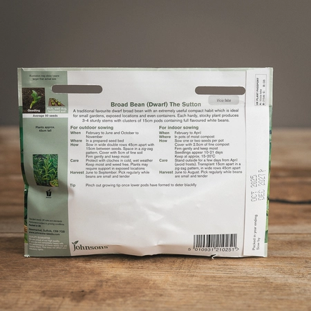 Broad Bean (Dwarf) The Sutton - image 2