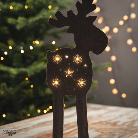 Brown Micro LED Felt Deer 48cm - image 3