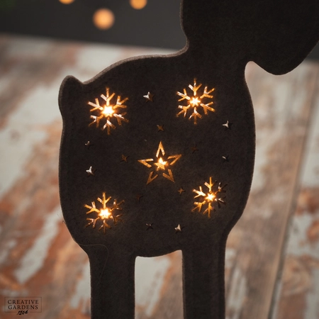 Brown Micro LED Felt Deer 48cm - image 4