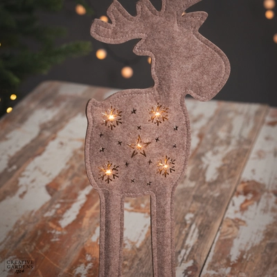 Brown Micro LED Felt Deer 48cm - image 5