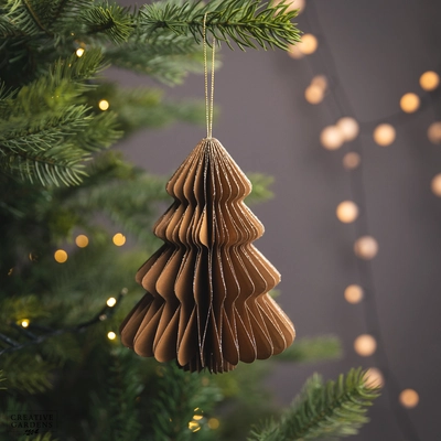 Brown Tree Paper Champagne Painted Edge 15cm