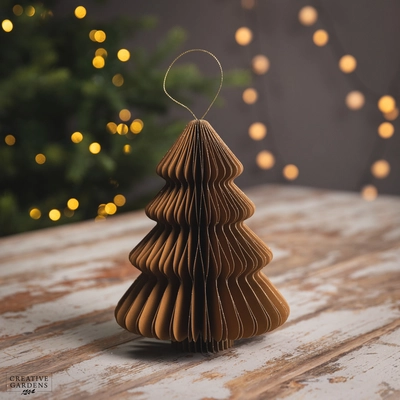 Brown Tree Paper Champagne Painted Edge 20cm - image 1