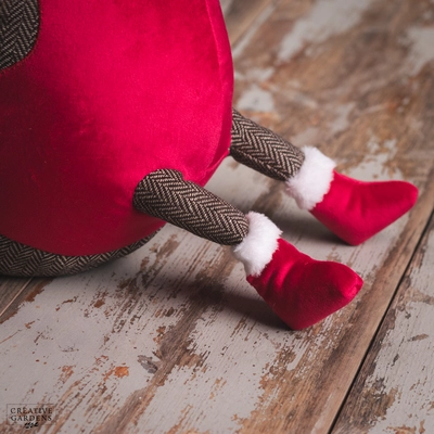 Christmas Robin With Santa Hat Doorstop - image 2