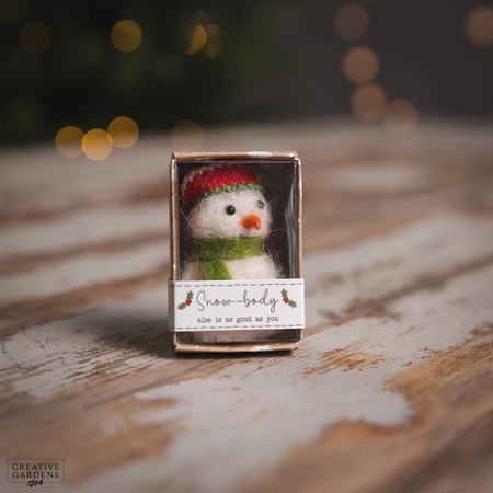Christmas Tiny World Fabric Snowman Boxed Keepsake - image 1