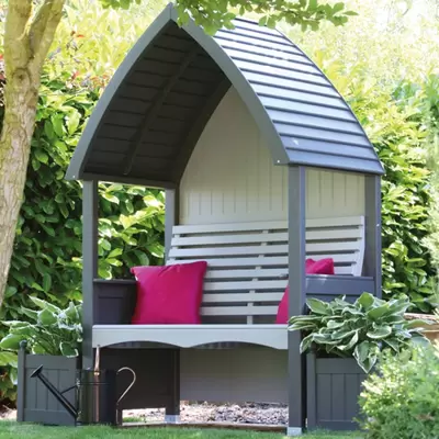 Cottage Arbour - Charcoal & Stone