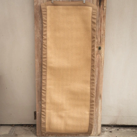 Cotton Bordered Jute Runner Mat - Beige - 57cm x 150cm - image 1
