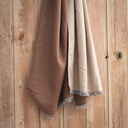 Creative Gardens Delaney Scarf - Coffee & Natural - image 2