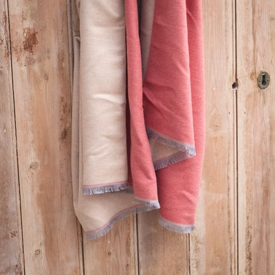 Creative Gardens Delaney Scarf - Natural & Coral - image 3