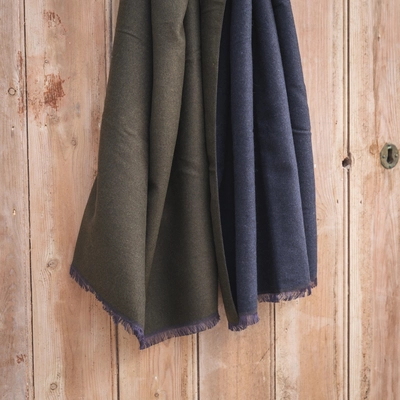 Creative Gardens Delaney Scarf - Navy & Khaki - image 2