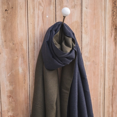 Creative Gardens Delaney Scarf - Navy & Khaki - image 3