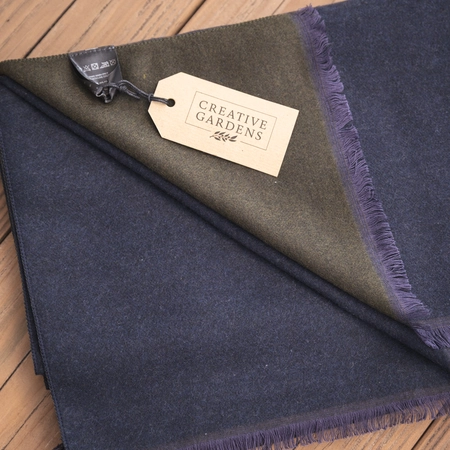 Creative Gardens Delaney Scarf - Navy & Khaki - image 4