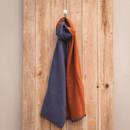 Creative Gardens Delaney Scarf - Rust & Blue - image 1