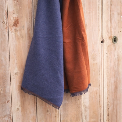 Creative Gardens Delaney Scarf - Rust & Blue - image 2