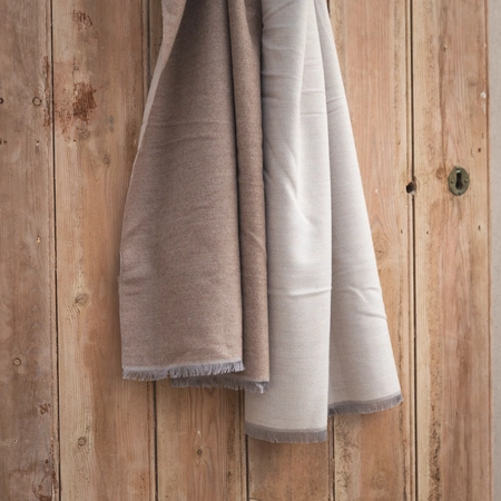 Creative Gardens Delaney Scarf - Taupe & Cream - image 2