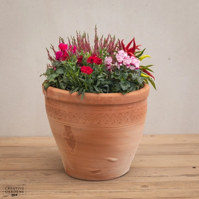 Creative Gardens Planted Container Pink, Red & Silver - Large - image 1