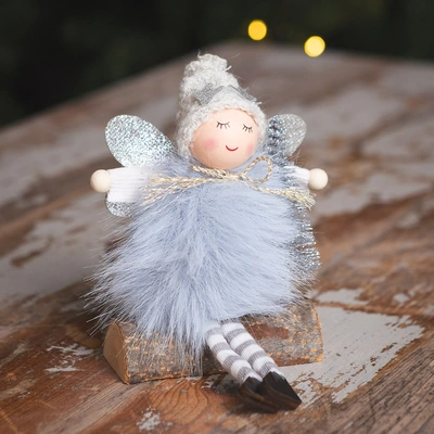 Dangly Legs Blue Fairy-Grey Hat - 13cm