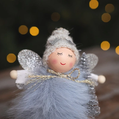 Dangly Legs Blue Fairy-Grey Hat - 13cm - image 2