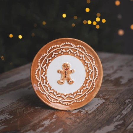 Dolomite Glazed Gingerbread Plate - image 1