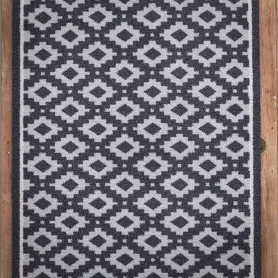 Eco Flex Premium Washable Diamond Geometric Grey Runner - 120cm x 65cm - image 2