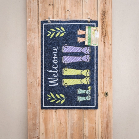 Eco Flex Premium Washable Welcome Wellies Mat - 75cm x 50cm - image 1