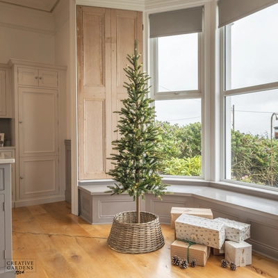 Everlands 7ft Pre-Lit Slim Alpbach Christmas Tree 220 LED