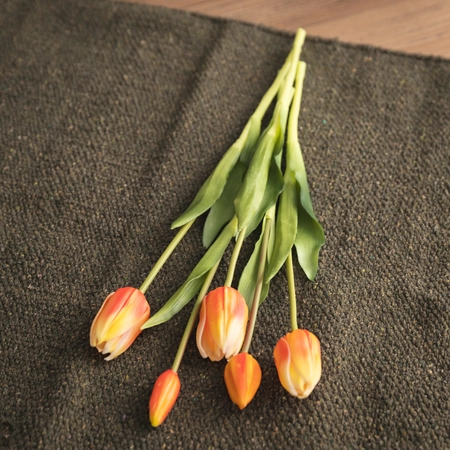 Faux bunch of Tulips - Peach - image 3