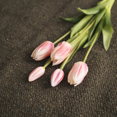 Faux bunch of Tulips - Soft Pink - image 1