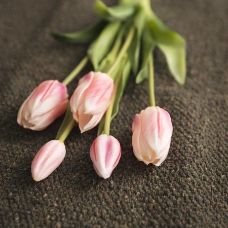 Faux bunch of Tulips - Soft Pink - image 2