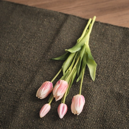 Faux bunch of Tulips - Soft Pink - image 3