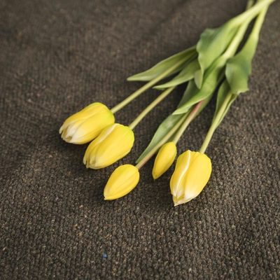 Faux Bunch of Tulips - Yellow - image 1