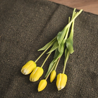 Faux Bunch of Tulips - Yellow - image 2