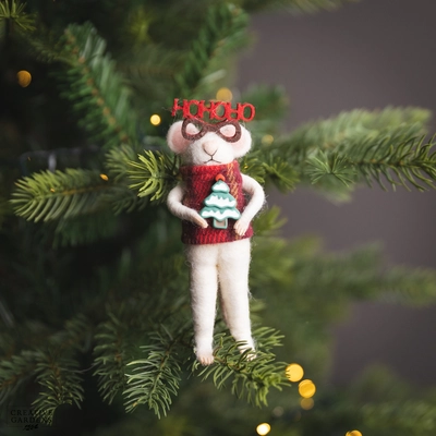 Felt Mouse In Novelty Glasses