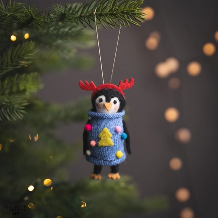 Felt Penguin Hanger 11Cm