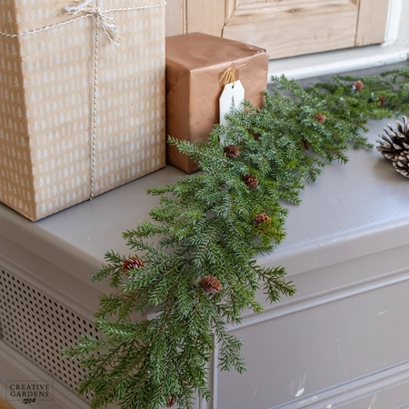 Floralsilk Fine Garland with Pinecones 1.8m