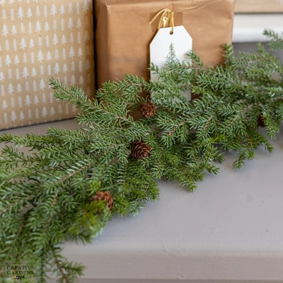 Floralsilk Fine Garland with Pinecones 1.8m