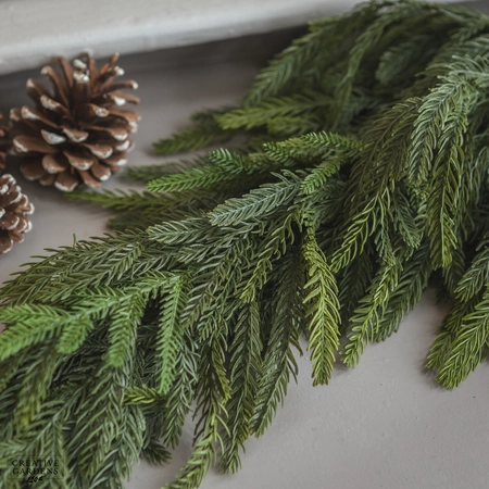 Floralsilk Waxed Pine Swag Garland 1.8m - image 2