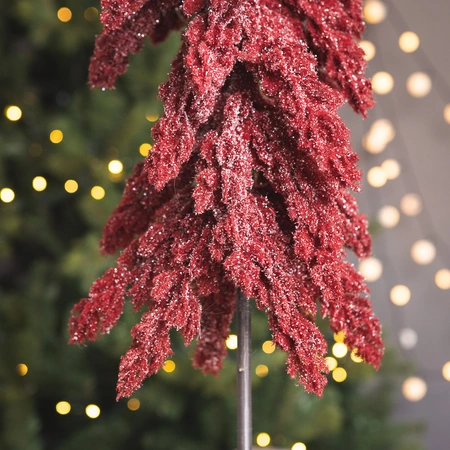 Flurry Fir Mini Tree Glitter Burgundy Indoor