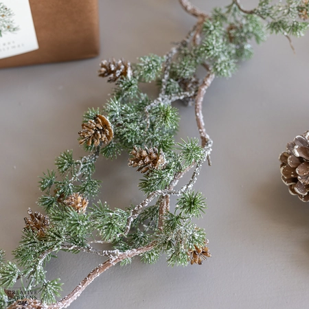 Frosted Pinecone Garland - 106cm