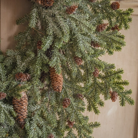 Frosted Teardrop Wreath 40Cm - image 3