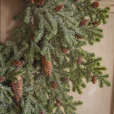 Frosted Teardrop Wreath 40Cm - image 3