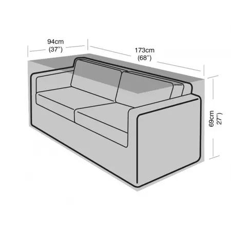 Garland 2-3 Seat Large Sofa Cover - Black - image 1