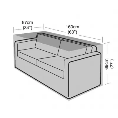 Garland 2 Seat Small Sofa Cover - Black - image 1