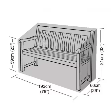 Garland 3-4 Seat Bench Cover - Black - image 1