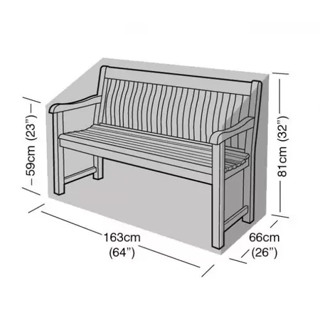 Garland 3 Seat Bench Cover - Black - image 1