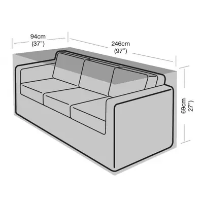 Garland 3 Seat Large Sofa Cover - Black - image 1