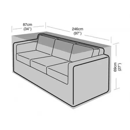 Garland 3 Seat Small Sofa Cover - Black - image 1