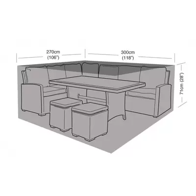 Garland Large Casual Dining Set Cover - Black - image 1