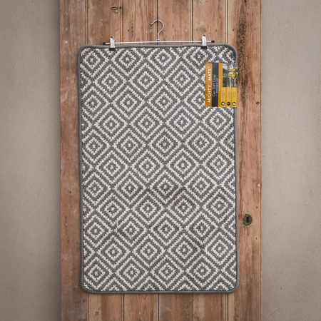 Geo Soft Loop Grey & White Mat - 90cm x 57cm - image 1